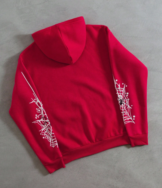 Spider Print Zip Hoodie
