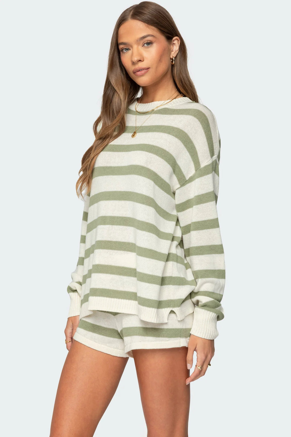 Oversized Striped Set