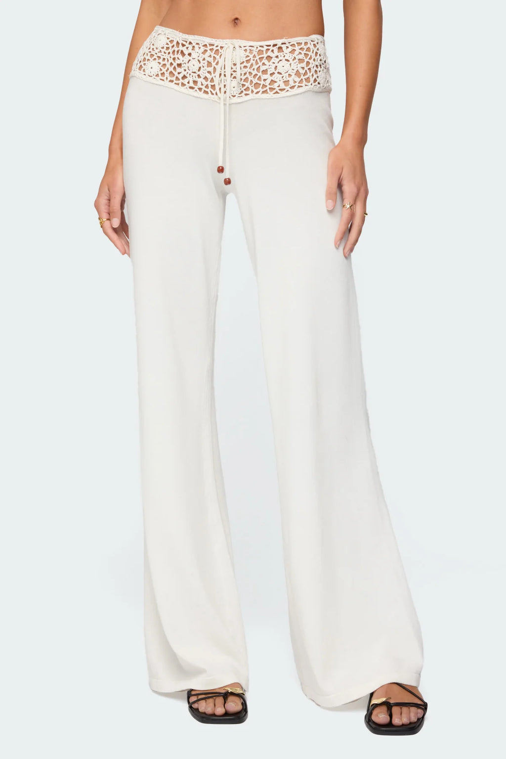 Kirsty Crochet Waist Knit Pants